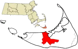 Location in Nantucket County and the state of Massachusetts.