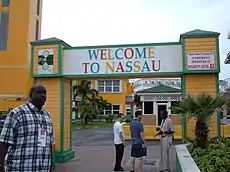 Welcome gateway of Nassau, The Bahamas