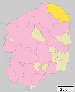 Location of Nasu in Tochigi Prefecture