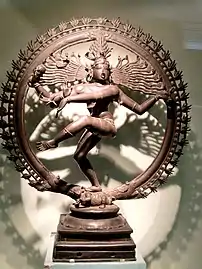 Image 23Dancing Siva or Nataraja, example of Chola Empire bronze (from Tamils)