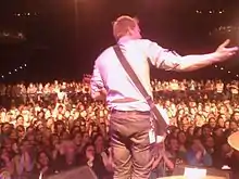 Nate Henry performing with Sherwood in New York City, 2009.