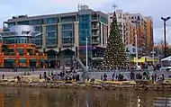 A Christmas Tree set up at National Harbor in 2011.