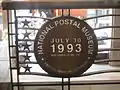 Opening sign for dedication of the National Postal Museum