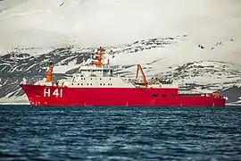 Brazilian icebreaker Almirante Maximiano.