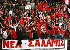 Nea Salamina Famagusta VC Fans at the final of Cyprus Volleyball Cup 2010-11, where their team won the cup