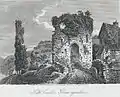 Neath Castle, 1807, by artist Edward Dayes, 1763-1804, and engraver J. Storer, 1771-1837