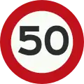 A1: Speed limit (50&nbsp;km/h)