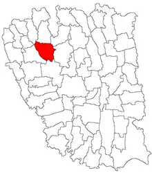 Location in Galați County