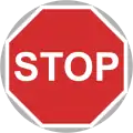 A24: Temporary stop sign