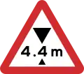 B20: Height limit ahead