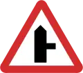 B3: Side road on the right ahead