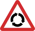 B9: Roundabout ahead