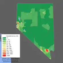 Image 3Population density map of Nevada (from Nevada)