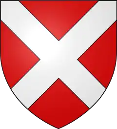 Gules a saltire argent (Neville)