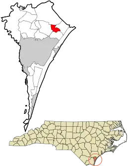 Location in New Hanover County and the state of North Carolina.