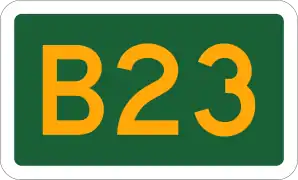 Alphanumeric route (NSW and ACT; note the white border)