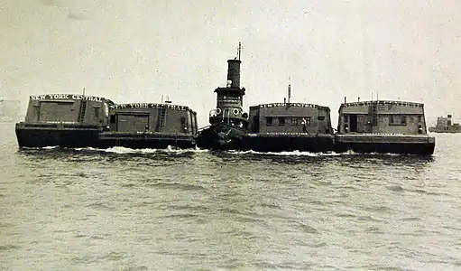 New York Central tugboat and barges