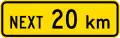 (PW-24) Sign effective for the next 20 kilometres