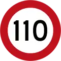 (R1-1.2) 110 km/h speed limit