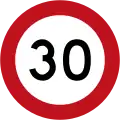 30&nbsp;km/h speed limit