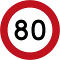 80&nbsp;km/h speed limit