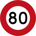 (R1-1) 80&nbsp;km/h speed limit (Used till 2016)