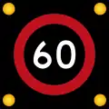 (R1-2.1) 60&nbsp;km/h variable speed limit