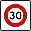 (R1-8.1) 30&nbsp;km/h speed limit
