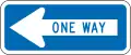 (R3-12) One-way traffic (pointing left)