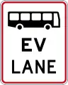 (R4-14) Bus and Electric Vehicle Lane