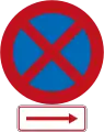 No Stopping (on the right of this sign)