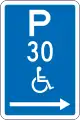 (R6-55.2) Disabled Parking: Time Limit (on the right of this sign)