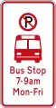 (R6-71B) No Parking: Bus Stop