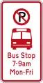 (R6-71B) No Parking: Bus Stop