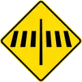 (W16-2/PW-30) Crosswalk ahead