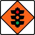(TW-14) Traffic signal ahead