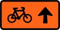 (TW-32) Cyclists follow this sign (straight ahead, right-hand)