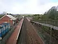A view of the station from the overbridge, looking towards Auchinleck