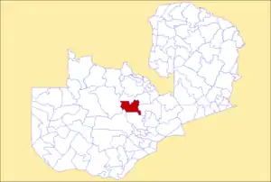 District location in Zambia