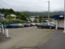 Part of the Ngaio railway station car park