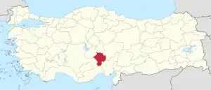 Location of Niğde Province in Turkey