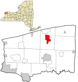 Location in Niagara County and the state of New York.