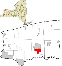 Location in Niagara County and the state of New York.