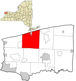 Location in Niagara County and the state of New York.