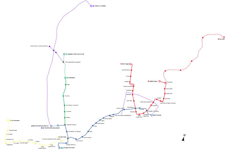 Nice tramway network, 2020