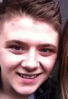 McDonald outside a gig on 14 March 2014