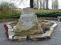 Monument marking the village's status as the geographical center of Germany