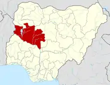 Map of Nigeria highlighting Niger State