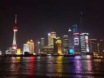 Lujiazui at night