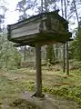 Traditional Finnish bear cache, patsasaitta.